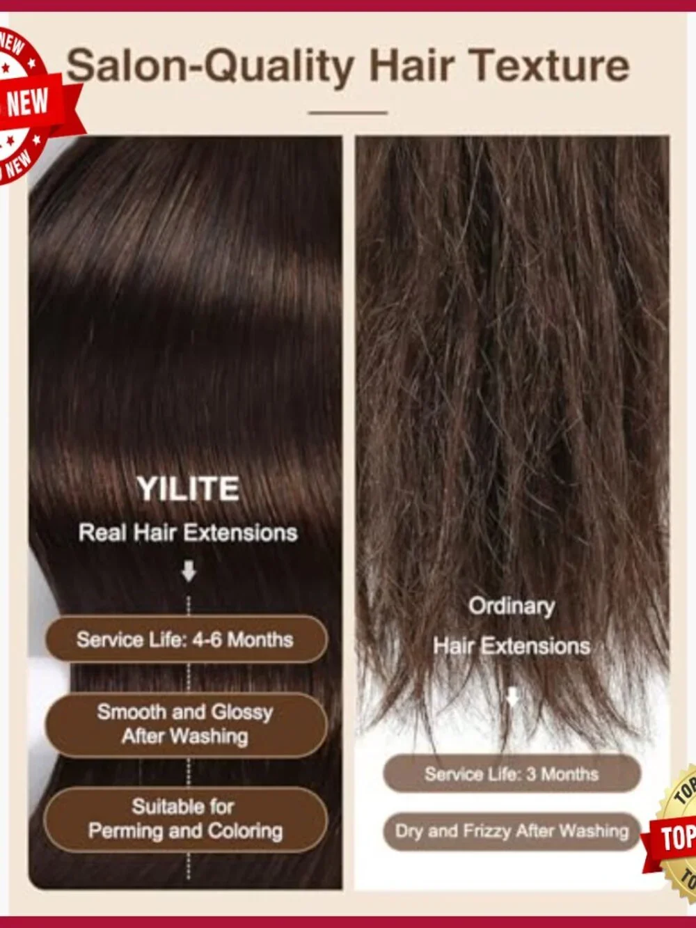 20-Inch Tape-In Human Hair Extensions, 20 Pieces, Straight Seamless Weft